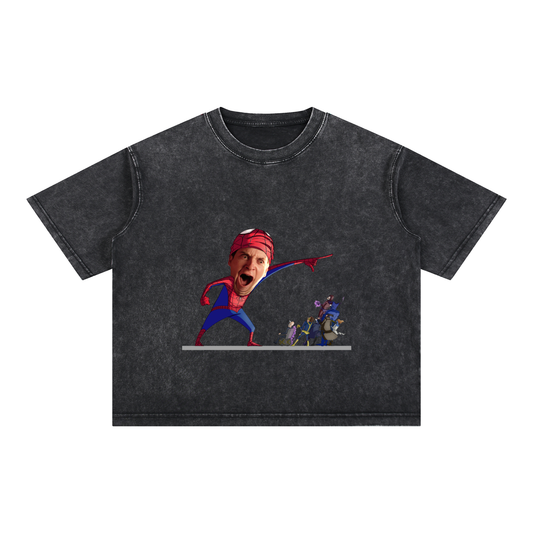 Mineral Wash Boxy Cotton T-Shirt